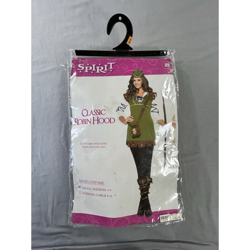 Spirit Halloween Classic Robin Hood Costume Small Complete Package Has Wear